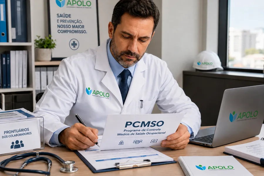 Médico da Apolo elaborando o PCMSO de uma empresa